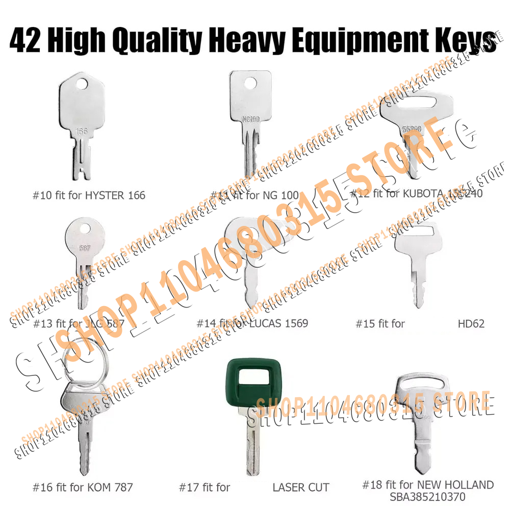 42 Llaves Nuevas para Equipo P - Heavy Equipment Bobcat reseña y precio