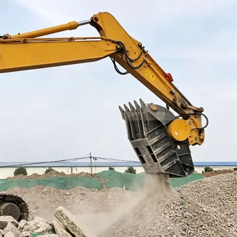 Cucharón triturador para excav - Heavy Equipment Attachments reseña y precio